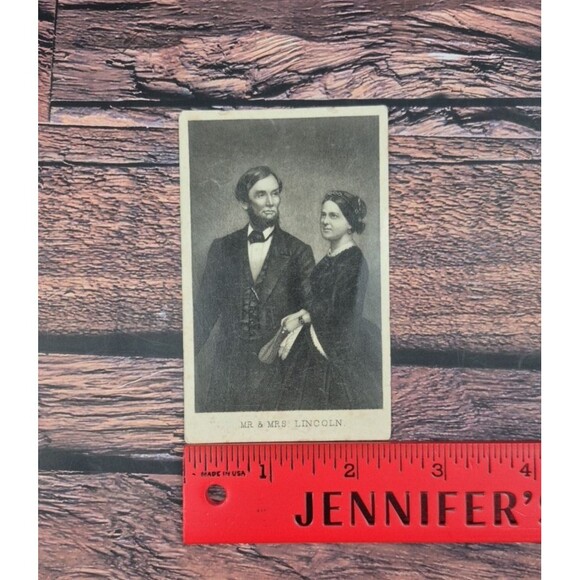1860s‎ Carte De Visite Abraham & Mary Todd Lincoln Brady La Mere VTG Civil War - Picture 4 of 7